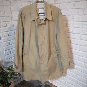 Bugatti Men's Size 42 Regular Tan Designed in Germany Straight Fit Trench Coat